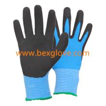 13 Gauge Nylon Liner, Latex Coating, Sandy Finish Glove